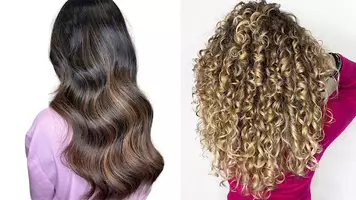 women with combination hair