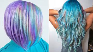 woman with multi hair color ideas