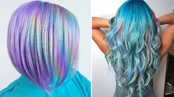 woman with multi hair color ideas
