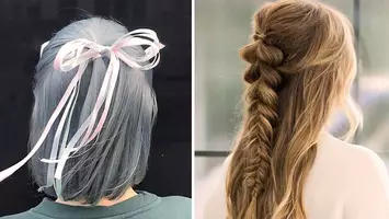 Half up ponytail style tips