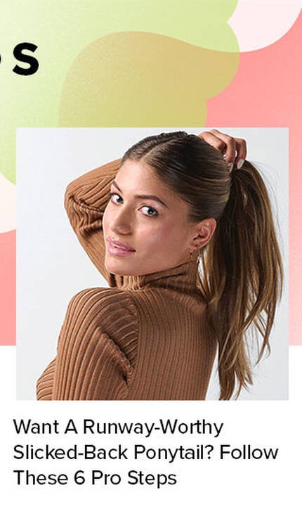 Slicked-back ponytail tutorial