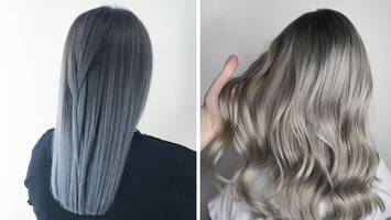 two women with charcoal hair color