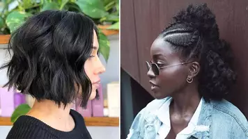 women with short haircut