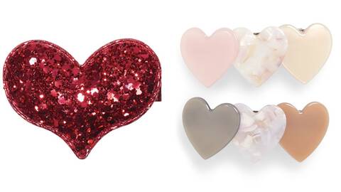 hearts and valentines hair accessories
