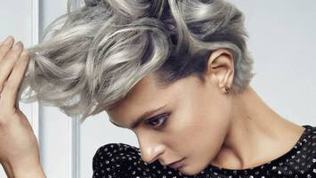 photo of woman with iridescent hair color