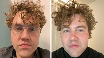 photo of man with curly hair