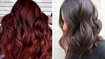 women with short wine hair color