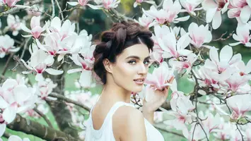 photo of woman with halo braid hairstyle