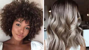 Side by side of a woman with natural hair next to the back of a blonde woman’s head