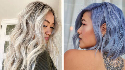 two women making dyed hair last