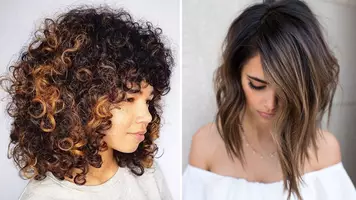 two women with medium length haircuts and styles