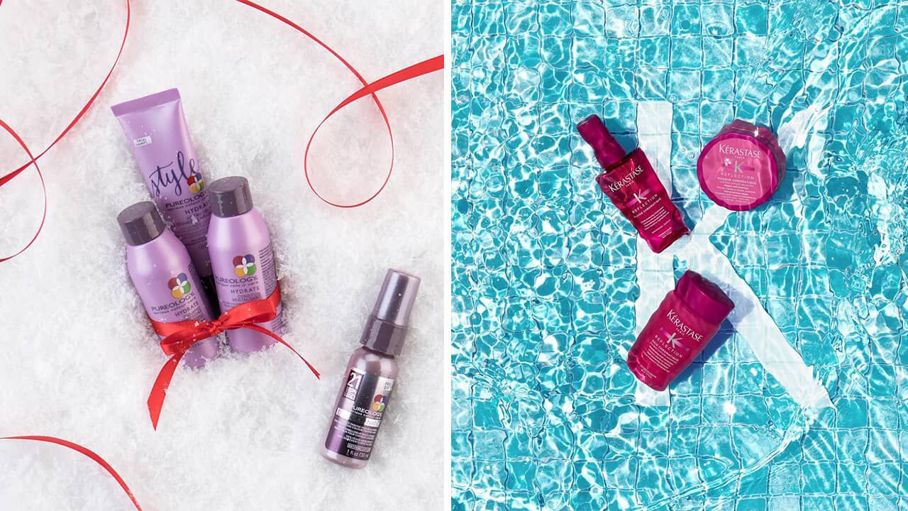 travel size kerastase and pureology products