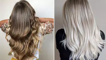Women with long curly hair