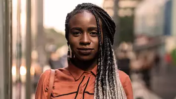 Black Woman With Box Braids