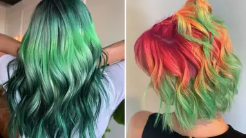 woman with multi hair color ideas
