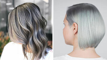 two women over 50 with medium length hairstyles