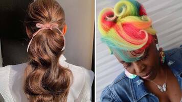 Two women with vintage hairstyles