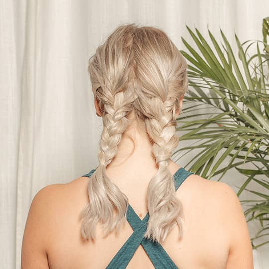gym braided pigtails