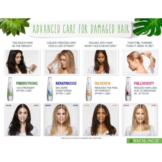 photo of matrix biolage advanced care products