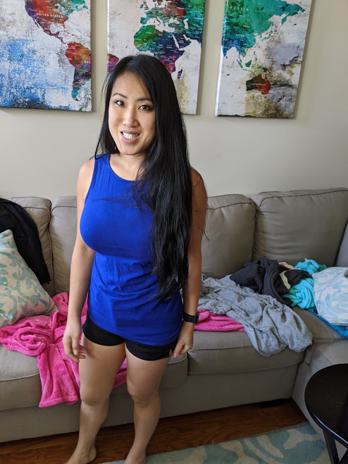 Writer Su Jit Lin before donating her hair