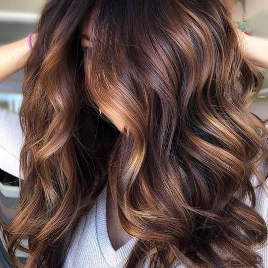 Buy 20 Chocolate Brown Light Caramel Highlights Balayage Online in India   Etsy