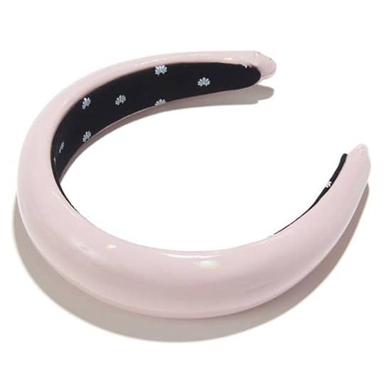 photo of glossy pink padded headband