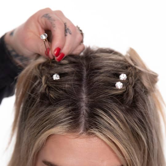 Festival braided space buns tutorial