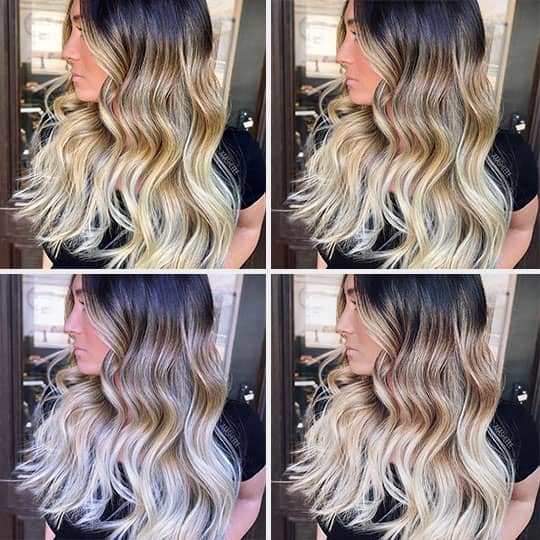 blonde hair color app transformation