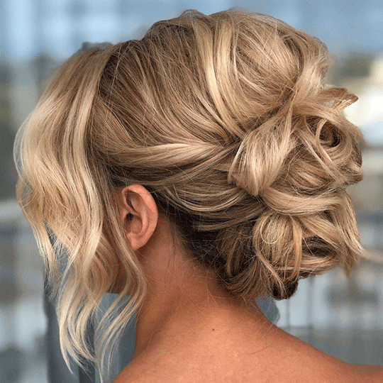 back of red carpet updo