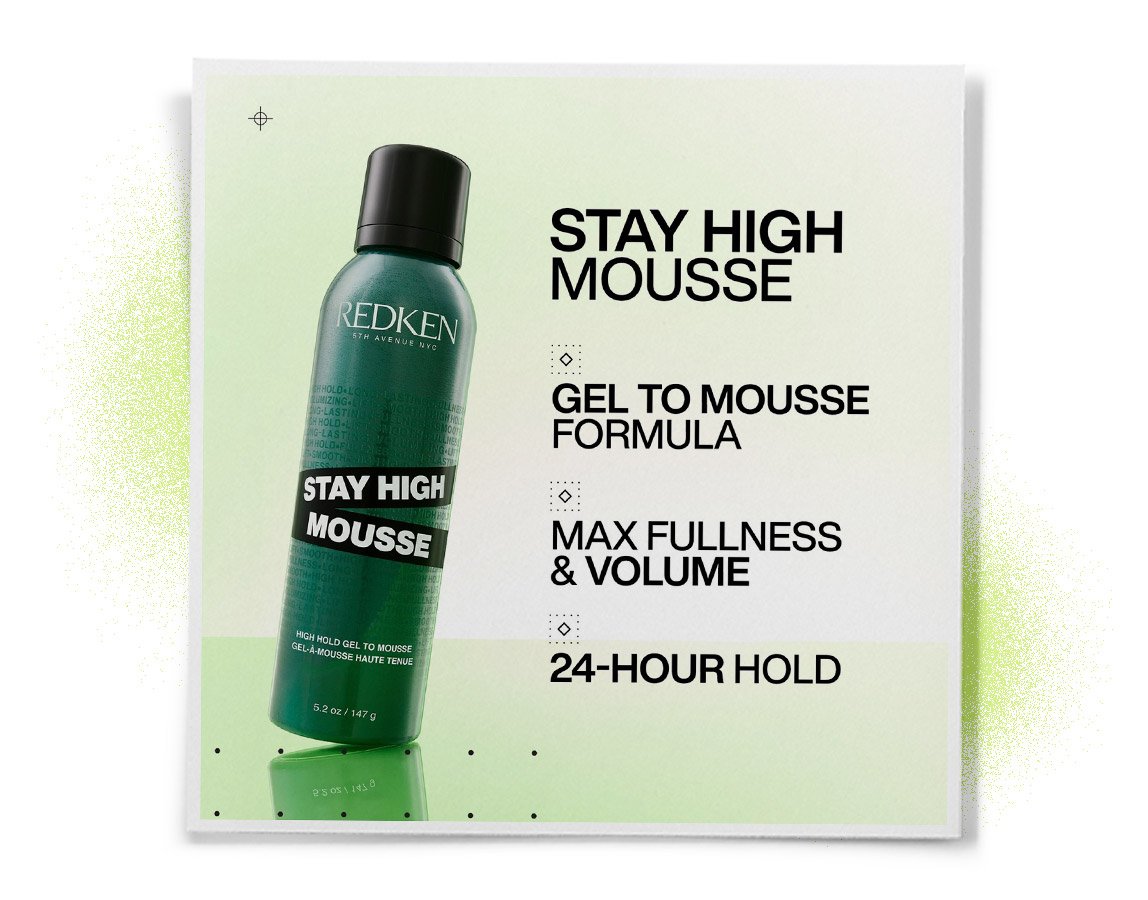 Close-up of a professional hair mousse formula by L’Oréal, highlighting its sleek packaging and luxurious texture for styling. Image 2