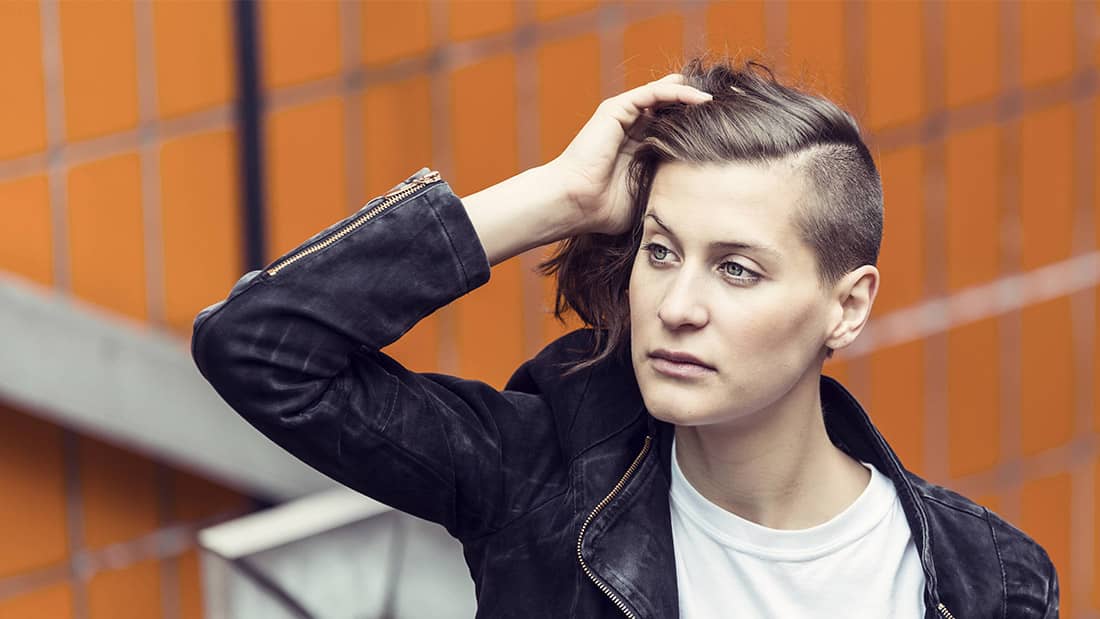 Undercut top haircut girl
