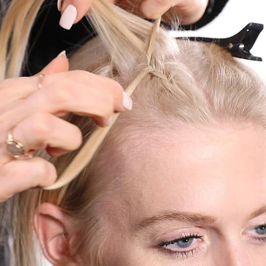 half-up double dutch braid