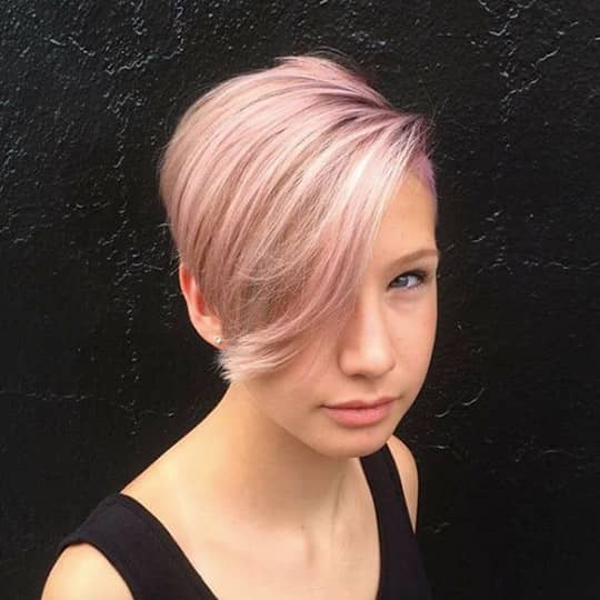 photo of shaved bob hairstyle