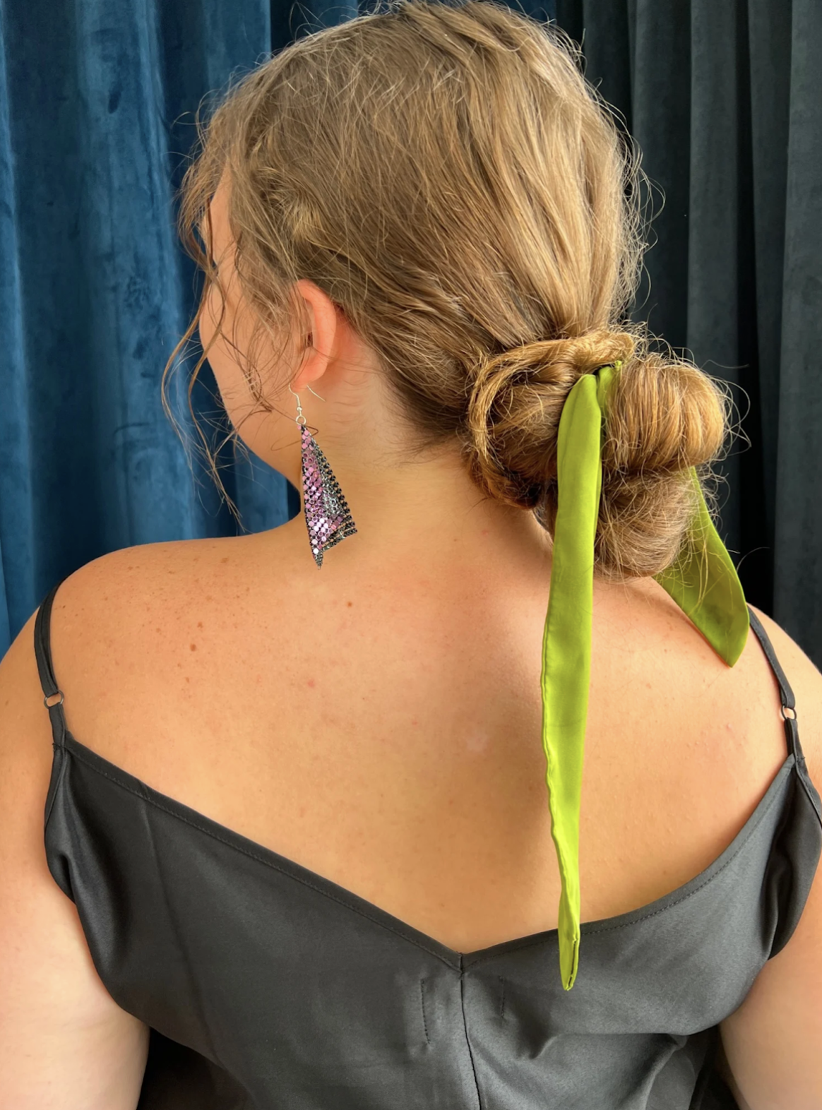 Satin Ribbon Messy Bun Idea