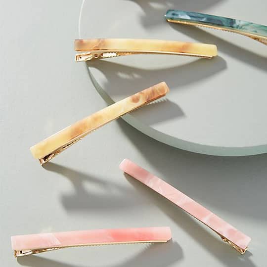 watercolor hair barrettes