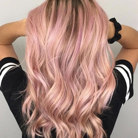 back of peach hair color