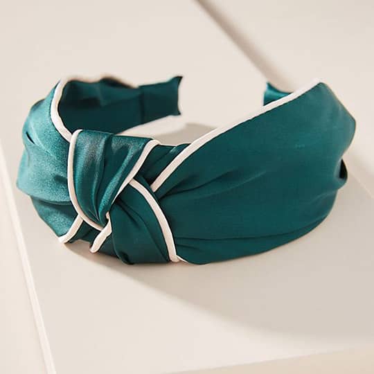 photo of green knotted headband
