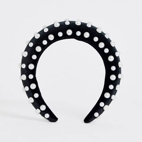 photo of pearl padded headband