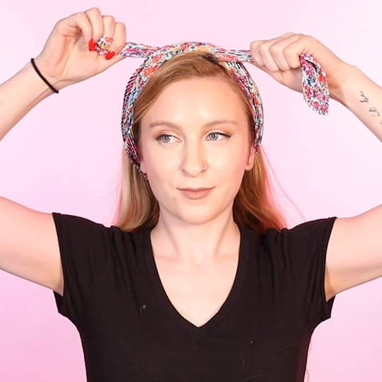 ways to wear hair scarf