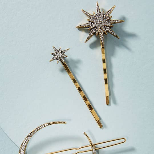 constellation-shaped hair barrettes