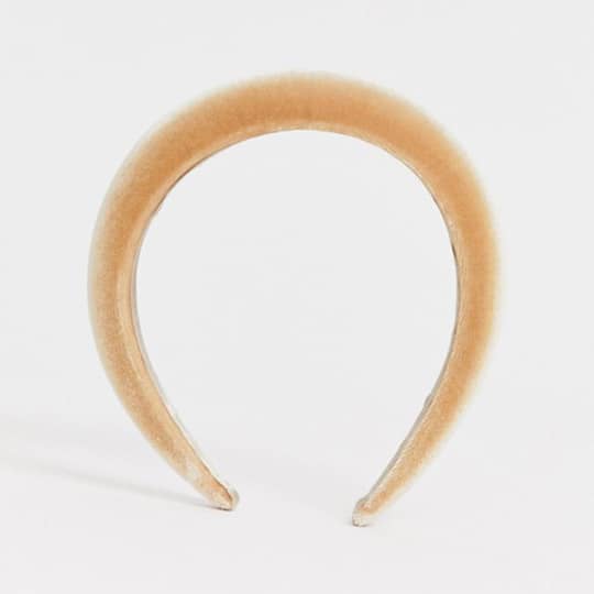 photo of tan padded headband
