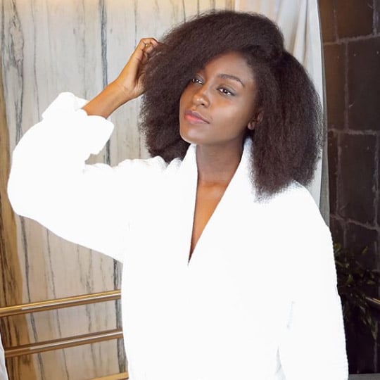 black woman with textured hair 