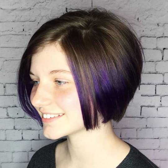 photo of graduated bob haircut