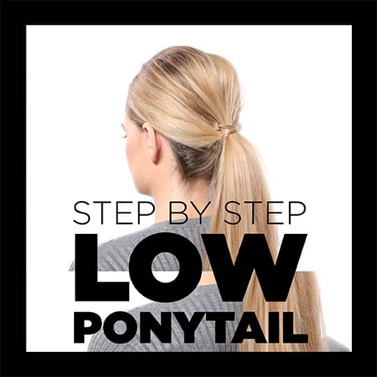 how to style a low ponytail