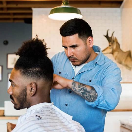 man with a bun