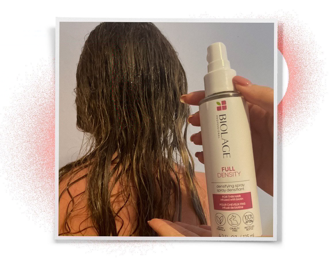Learn how Biolage Professional’s Full Density Spray became a volumizing staple in this low-maintenance editor’s hair care routine.