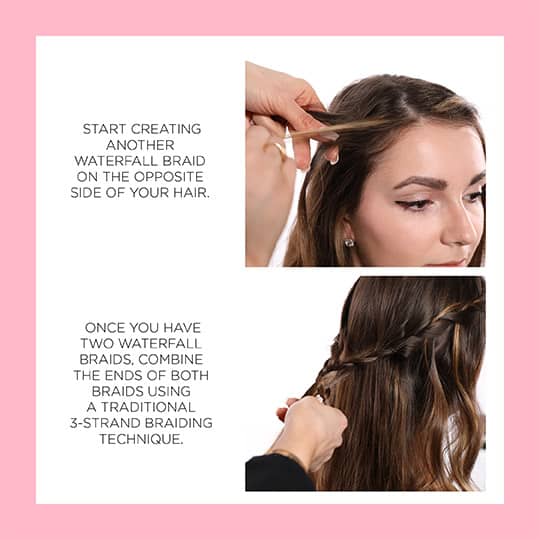 how to style a waterfall braid