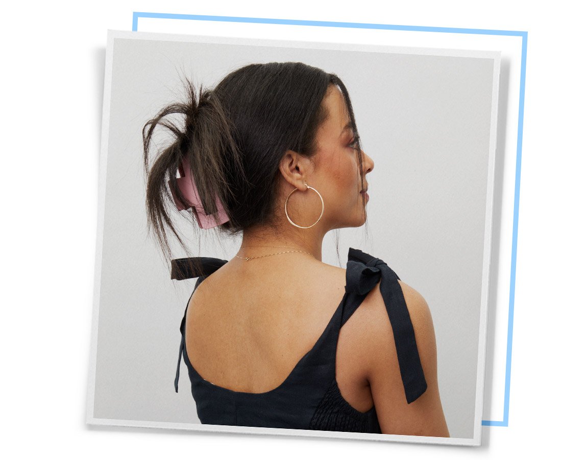 The classic ‘90s claw clip can create endless options for styling different hair types, textures, and lengths. See tutorials on our favorite hacks.