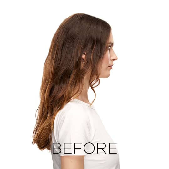If You Have Lightened Brunette Hair: Matrix Total Results Brass Off before photo