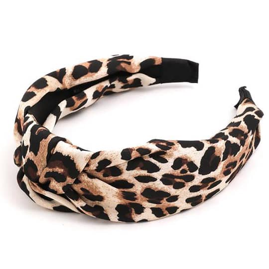 photo of cheetah knotted headband